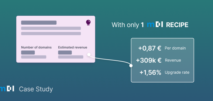 How a Web Host generated 0.87€ more per domain with just 1 mDI recipe